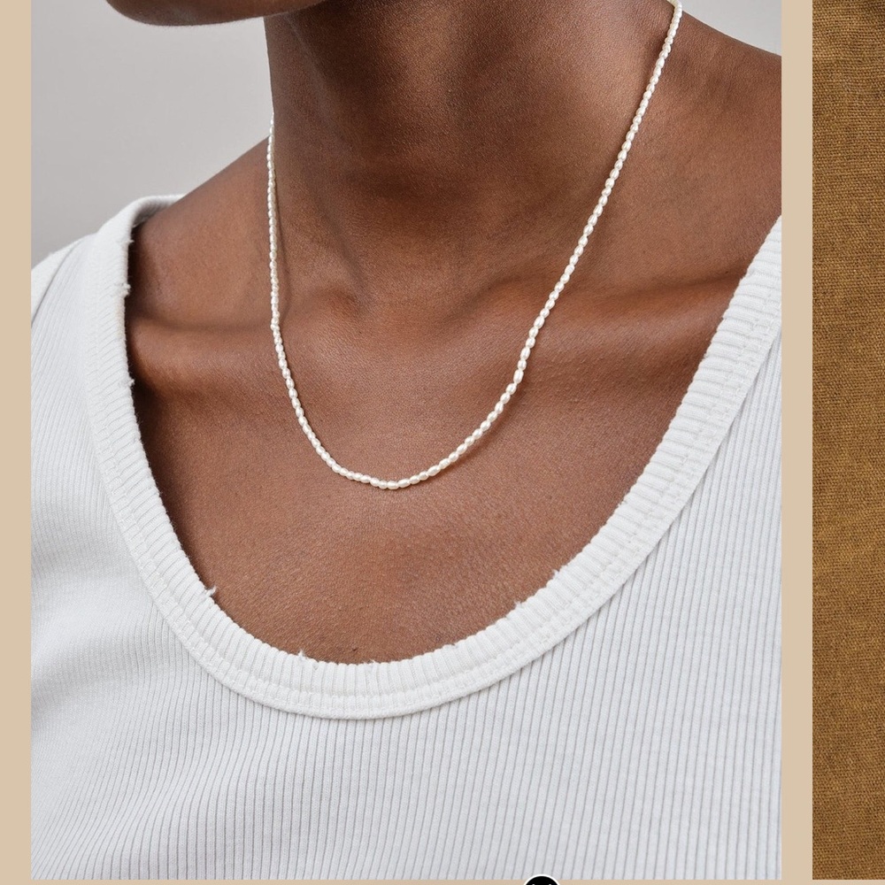 Beatrice Valenzuela Rice Pearl Necklace